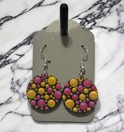 Boho Style Handmade Dot Earrings | Colorful, Lightweight Statement Jewelry