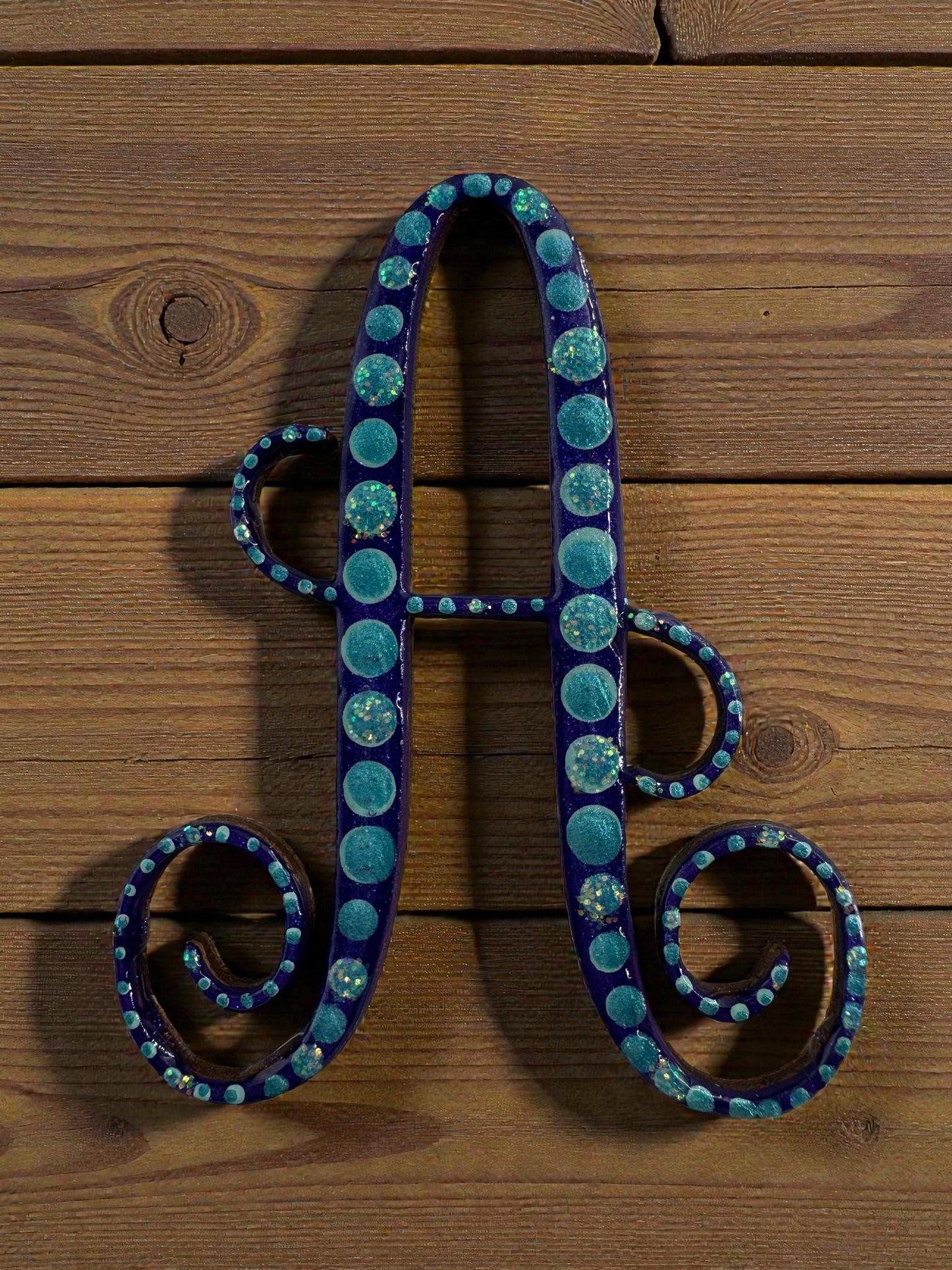 Handpainted Initial Fridge Magnet - Unique Handmade Letter Dot Art Decor Gift