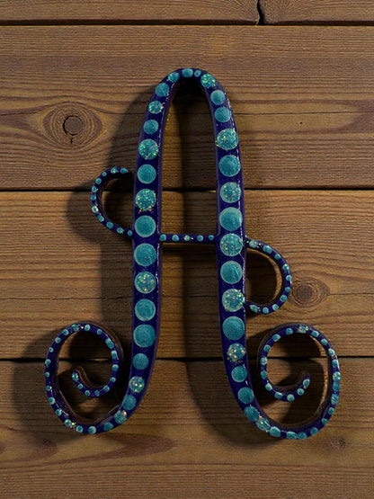 Handpainted Initial Fridge Magnet - Unique Handmade Letter Dot Art Decor Gift