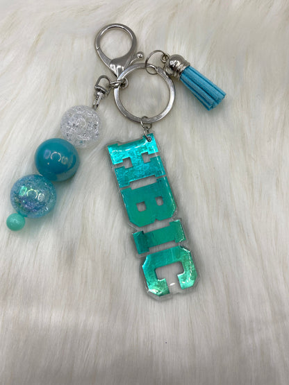 Trendy HBIC Keychain – Vibrant Bubblegum Beads for the Fearless Female in Your Life