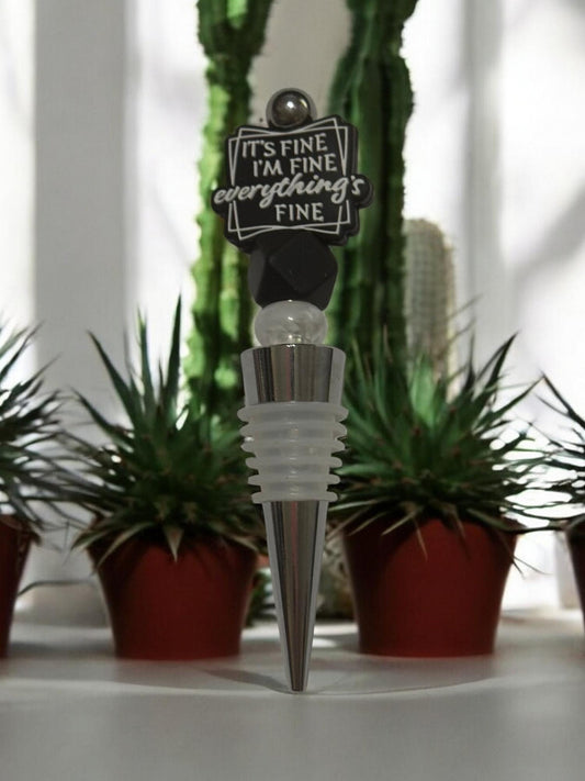 Beaded Wine Stopper with Unique Focal Charm | Fun Bottle Sealer Gift