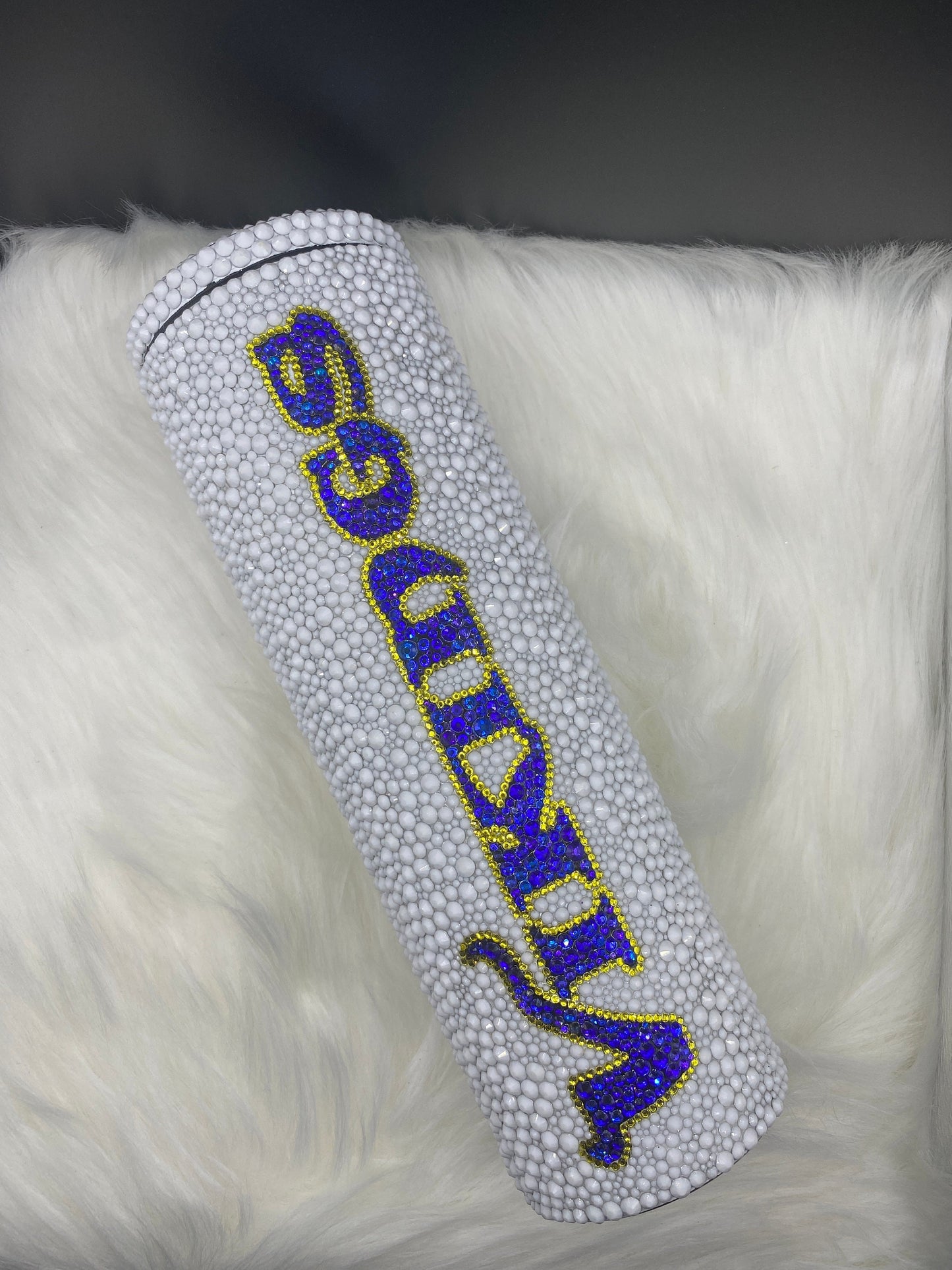 Football/Baseball/Basketball Rhinestone Tumbler, Team of Your Choice, Bling Tumbler