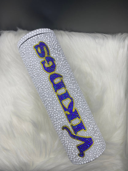 Football/Baseball/Basketball Rhinestone Tumbler, Team of Your Choice, Bling Tumbler