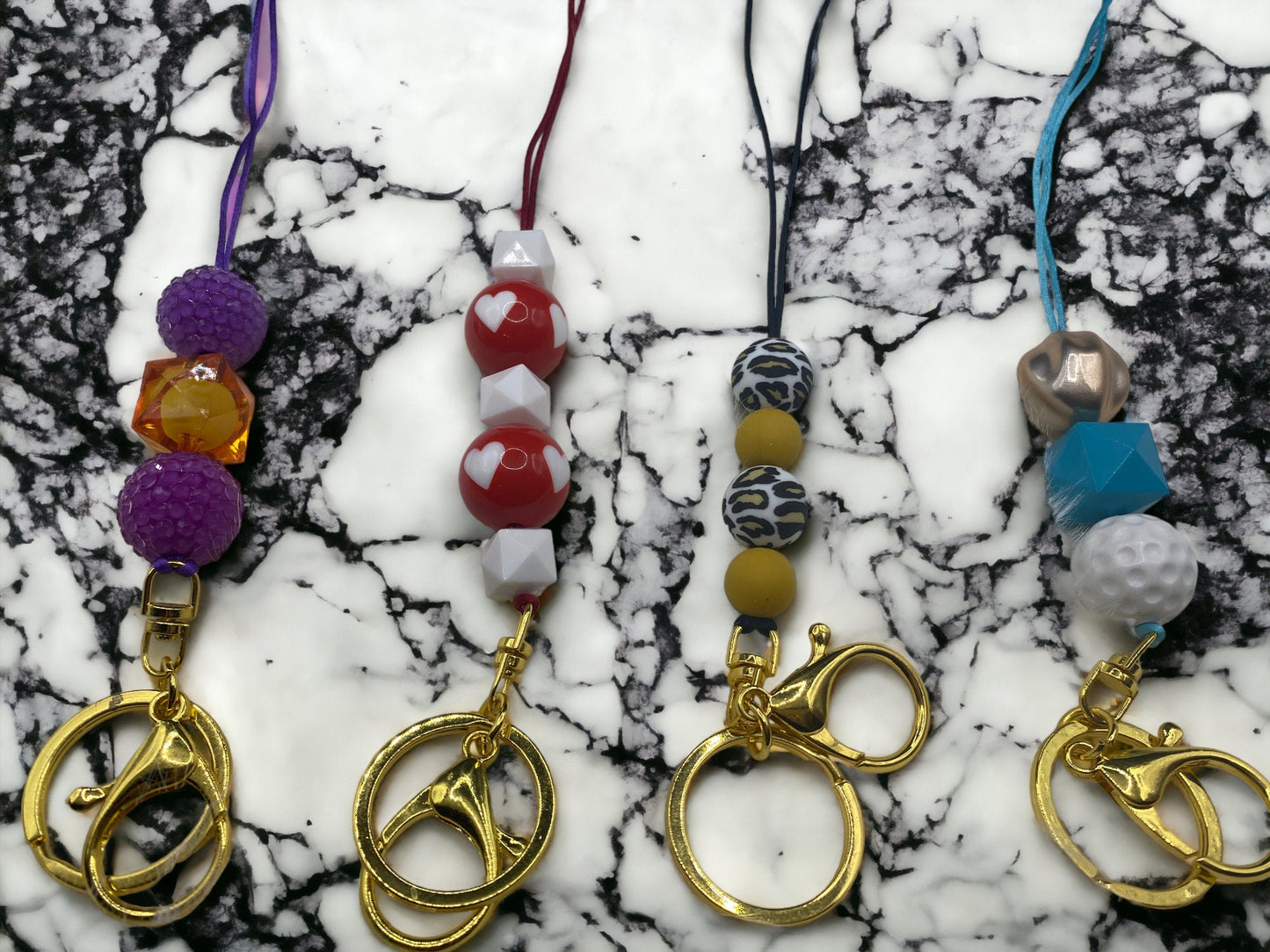 Bubblegum Bead Lanyards, Gifts for Students and Teachers, ID Lanyards, Badge Holder